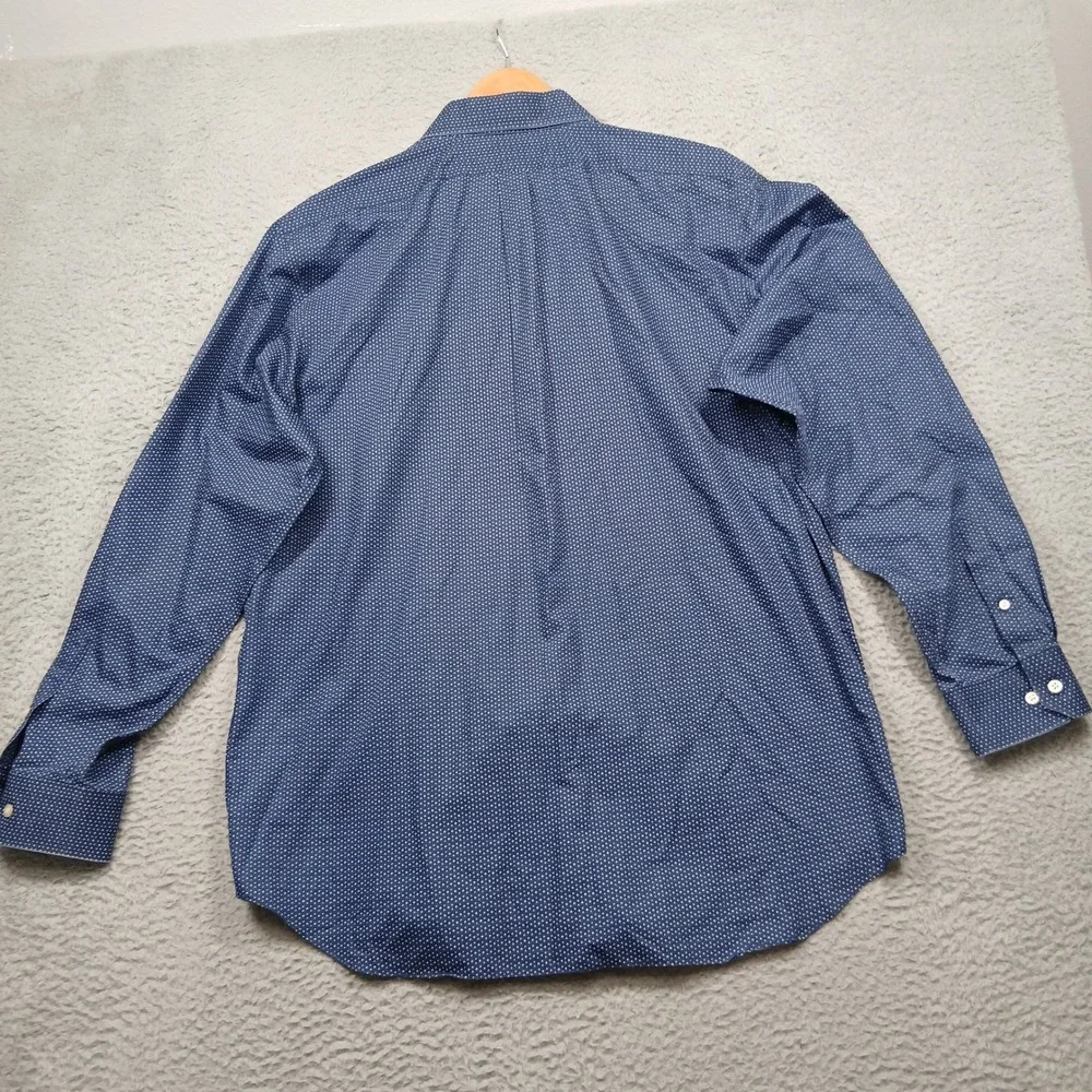 Banana Republic Classic Fit Shirt Men's‎ XL Blue Polka Dot Non-Iron Cotton